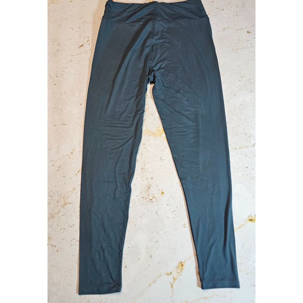 LuLaRoe Blue Green Leggings Women’s TC Tall & Curvy Buttery Soft Stretch EUC